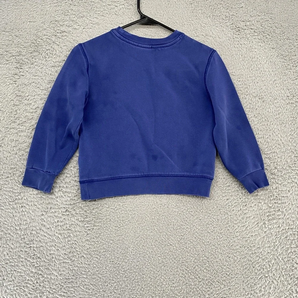 Vintage Ralph Lauren Sweatshirt Kids 5 Blue Polo Bear‎ Crewneck Pullover Y2K